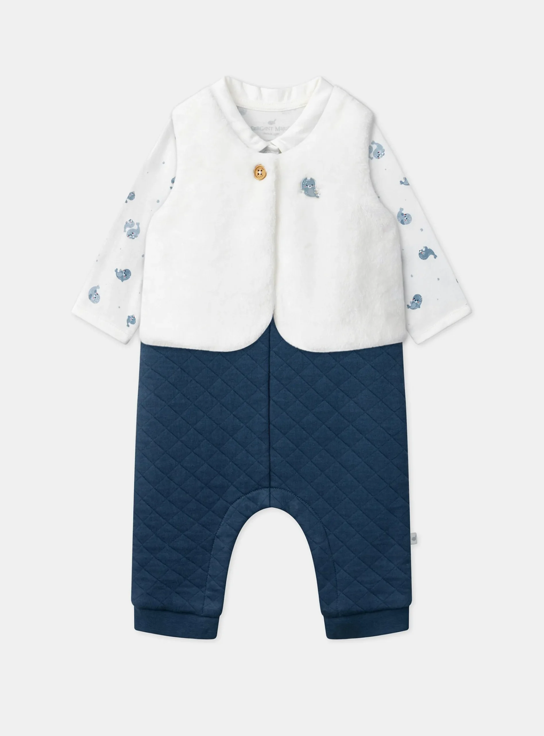 Sergent Major Tenues & Ensembles-Ensemble de jour body + Salopette + gilet