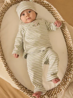 Sergent Major Tenues & Ensembles-Ensemble de naissance en côtes plates haut + pantalon + bonnet