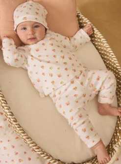 Sergent Major Tenues & Ensembles-Ensemble de naissance en maille ajourée haut + pantalon + bonnet