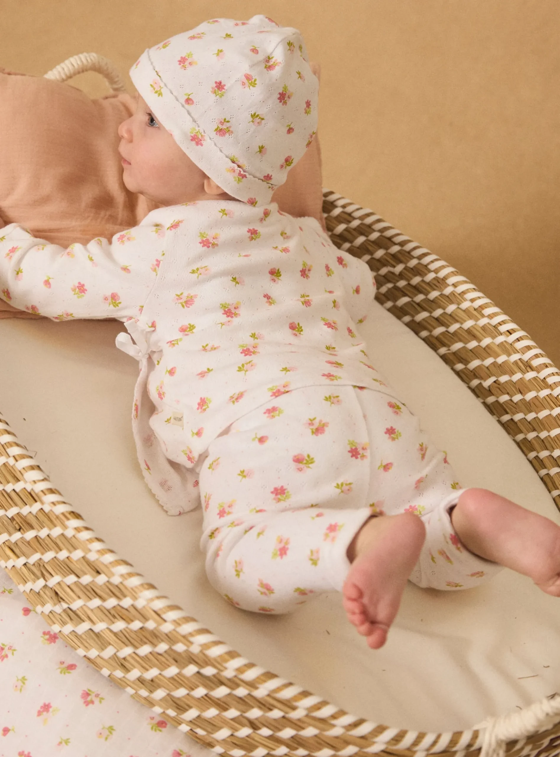 Sergent Major Tenues & Ensembles-Ensemble de naissance en maille ajourée haut + pantalon + bonnet