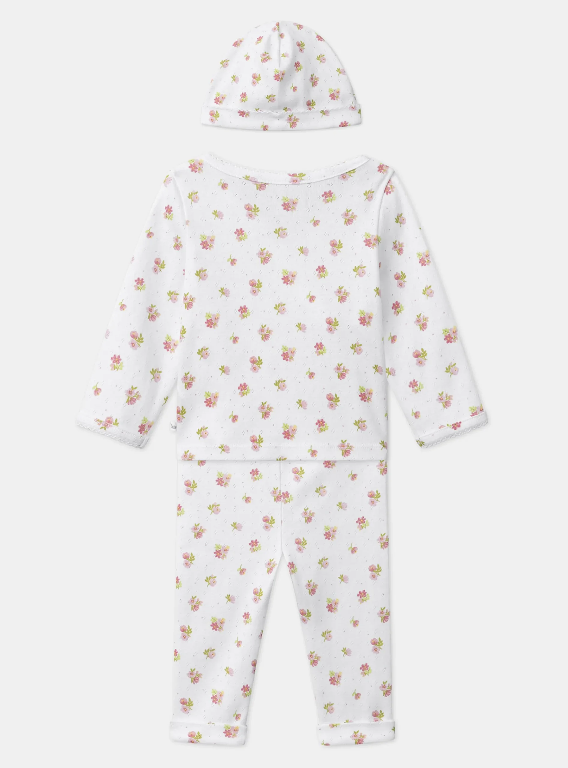 Sergent Major Tenues & Ensembles-Ensemble de naissance en maille ajourée haut + pantalon + bonnet