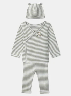Sergent Major Tenues & Ensembles-Ensemble de naissance en côtes plates haut + pantalon + bonnet