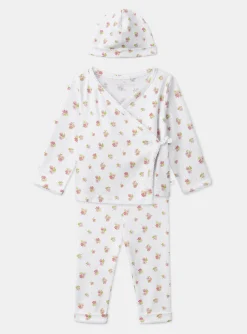 Sergent Major Tenues & Ensembles-Ensemble de naissance en maille ajourée haut + pantalon + bonnet