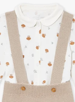 Sergent Major Tenues & Ensembles-Ensemble pantalon, body et chaussettes beige et blanc