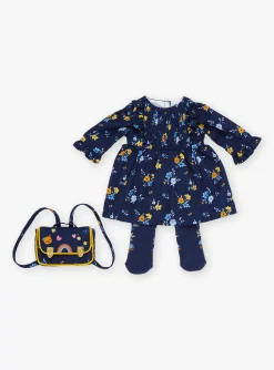 Sergent Major Jouets & Peluches-Ensemble pour poup&eacute;e "Mon Adorable Poup&eacute;e" robe, collant et sac &agrave; dos