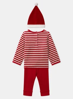 Sergent Major Ensemble, Combinaison & Salopette | Pyjama & Grenouillère-Ensemble sweat et legging avec bonnet rêne de Noël