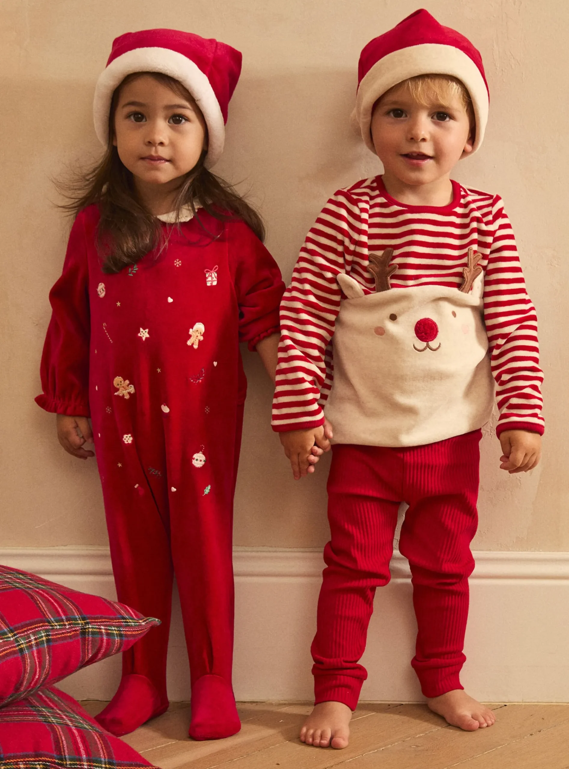 Sergent Major Ensemble, Combinaison & Salopette | Pyjama & Grenouillère-Ensemble sweat et legging avec bonnet rêne de Noël