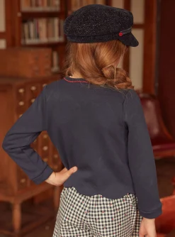 Sergent Major Pull, Gilet & Cardigan-Gilet &agrave; broderies fleurs