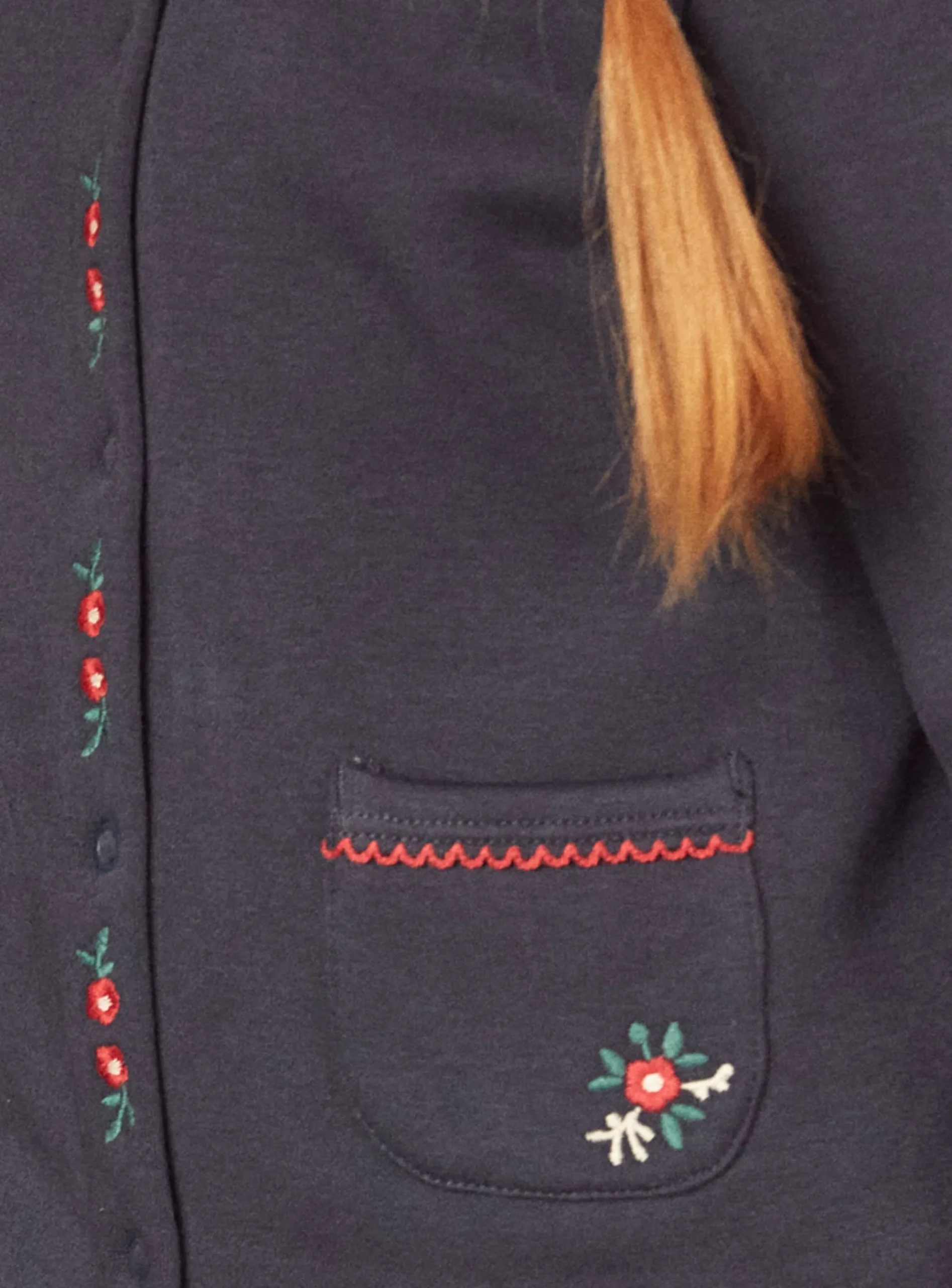 Sergent Major Pull, Gilet & Cardigan-Gilet à broderies fleurs