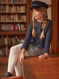 Sergent Major Pull, Gilet & Cardigan-Gilet à broderies fleurs