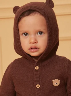 Sergent Major Pull, Gilet & Cardigan-Gilet à capuche avec oreilles ourson