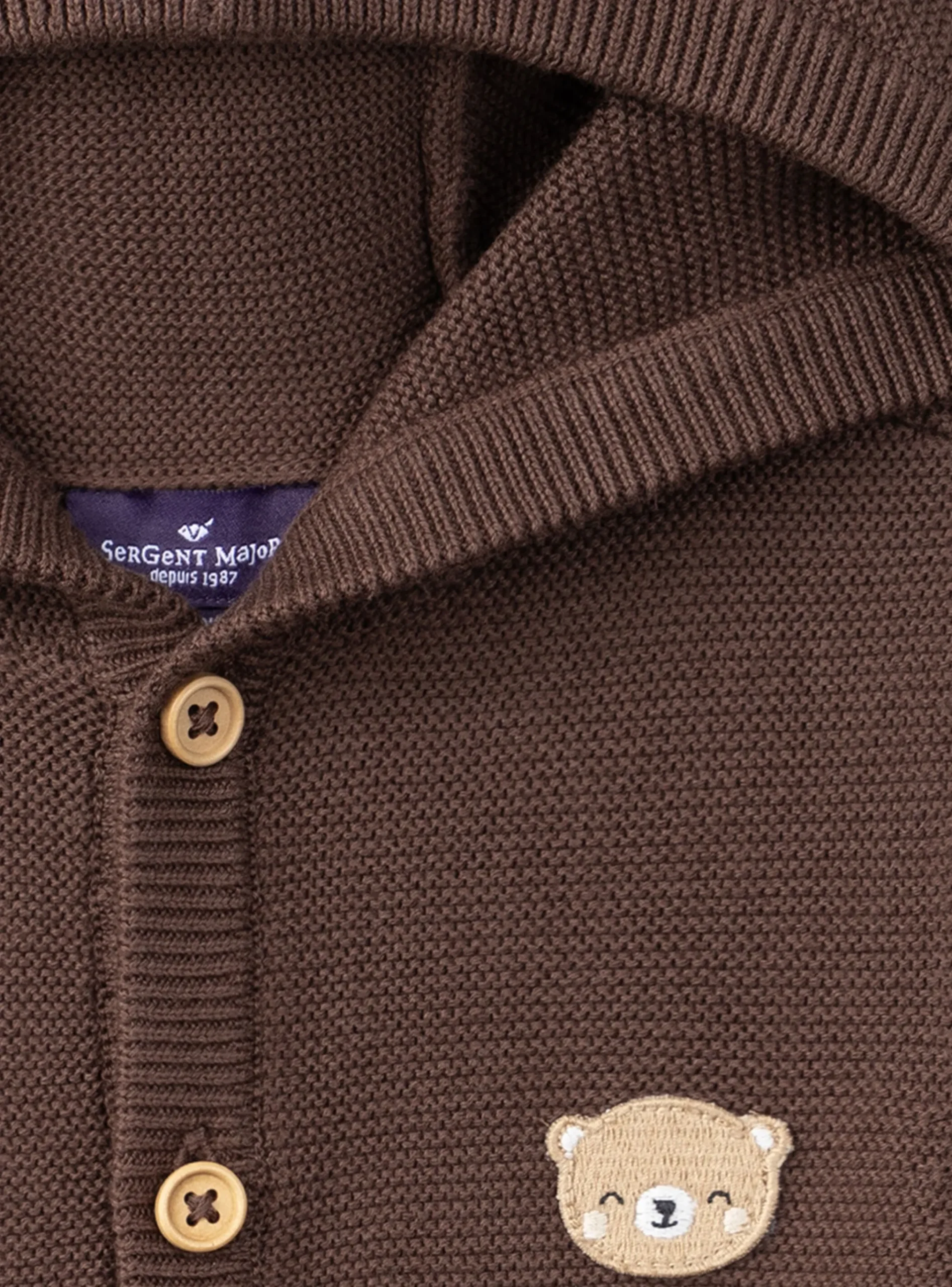 Sergent Major Pull, Gilet & Cardigan-Gilet à capuche avec oreilles ourson