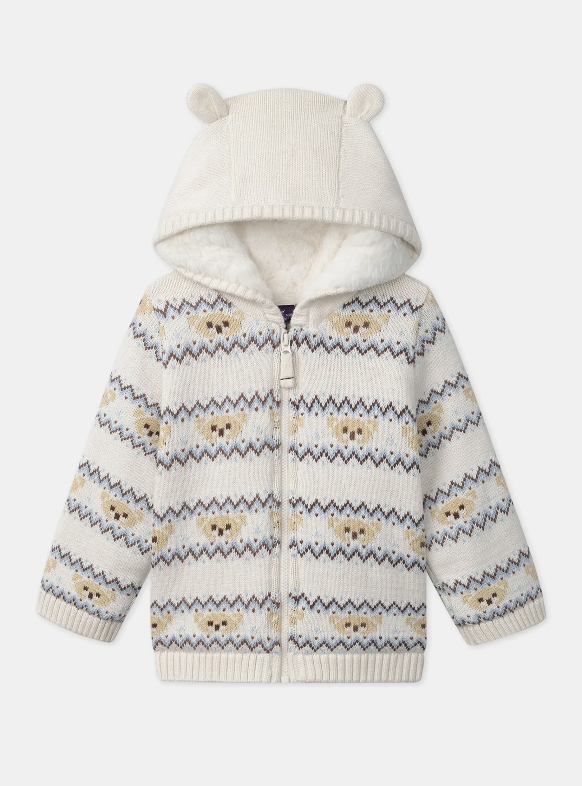 Sergent Major Pull, Gilet & Cardigan-Gilet à capuche jacquard animaux