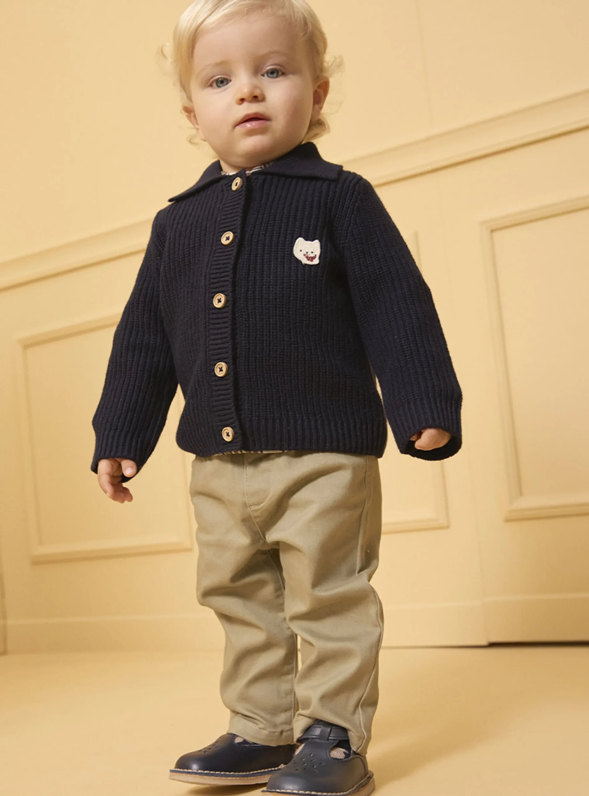 Sergent Major Pull, Gilet & Cardigan-Gilet à col
