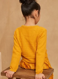 Sergent Major Pull, Gilet & Cardigan-Gilet &agrave; manches longues jaune