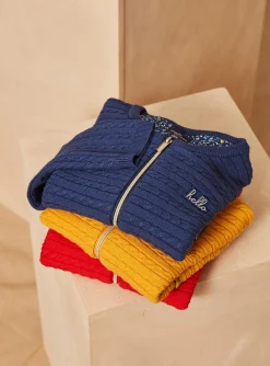 Sergent Major Pull, Gilet & Cardigan-Gilet &agrave; manches longues jaune