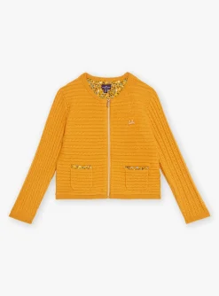 Sergent Major Pull, Gilet & Cardigan-Gilet &agrave; manches longues jaune