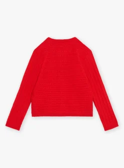 Sergent Major Pull, Gilet & Cardigan-Gilet &agrave; manches longues rouge