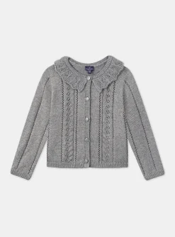 Sergent Major Pull, Gilet & Cardigan-Gilet argenté ajouré