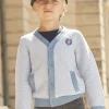 Sergent Major Pull, Gilet & Sweat-Gilet bleu &agrave; imprim&eacute; &agrave; rayures