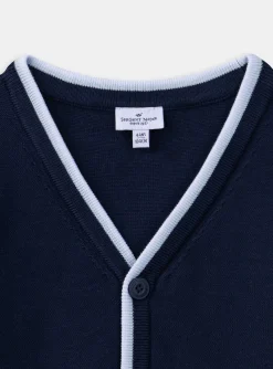 Sergent Major Pull, Gilet & Sweat-Gilet bleu col V