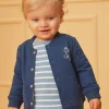 Sergent Major Pull, Gilet & Cardigan-Gilet bleu et &eacute;cru r&eacute;versible