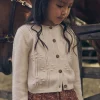 Sergent Major Pull, Gilet & Cardigan-Gilet &eacute;cru &agrave; manches longues