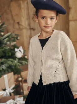 Sergent Major Pull, Gilet & Cardigan-Gilet écru à manches longues