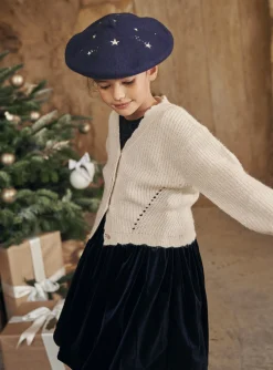 Sergent Major Pull, Gilet & Cardigan-Gilet &eacute;cru &agrave; manches longues