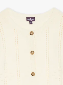 Sergent Major Pull, Gilet & Cardigan-Gilet &eacute;cru &agrave; manches longues