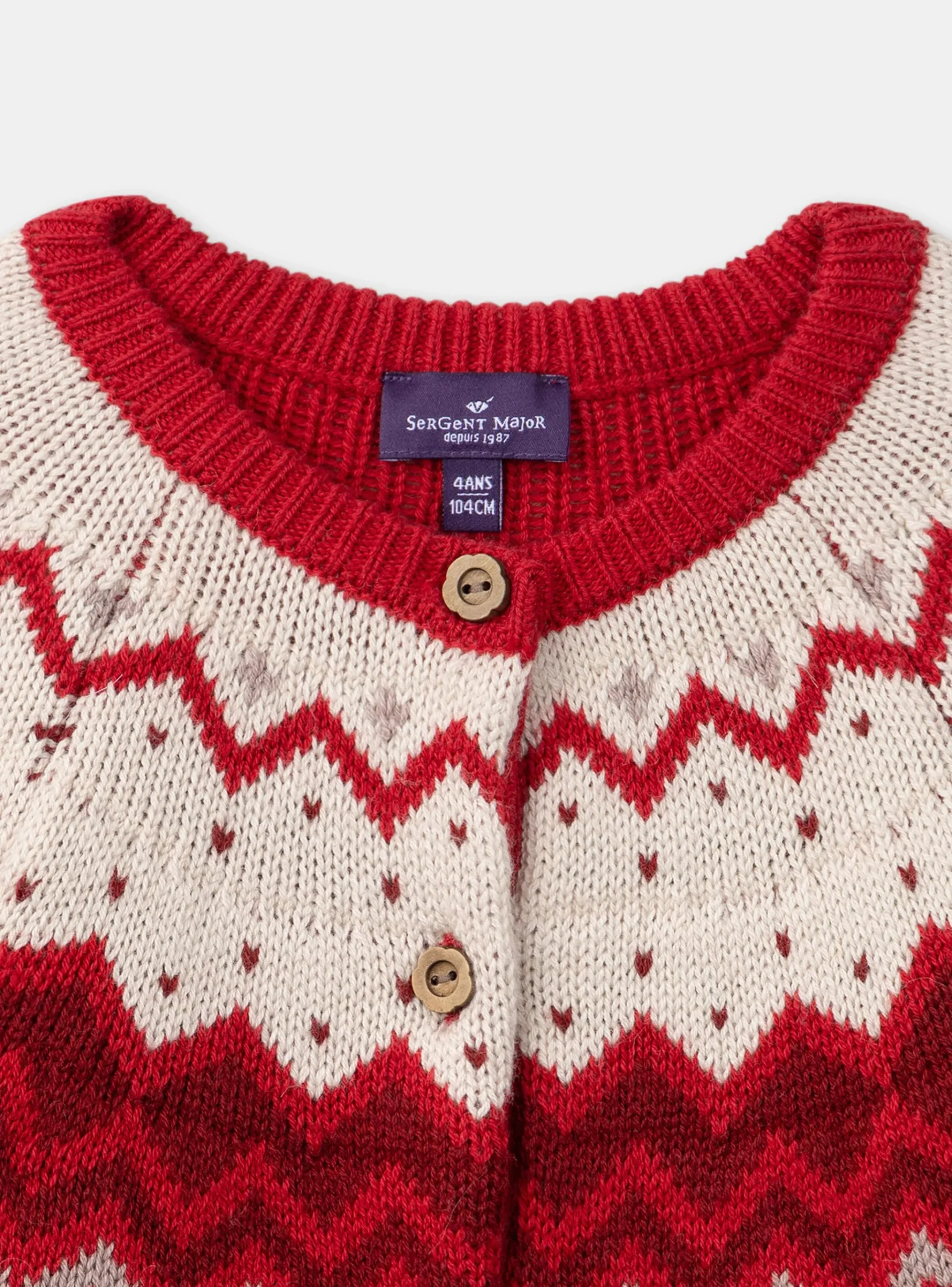 Sergent Major Pull, Gilet & Cardigan-Gilet en jacquard