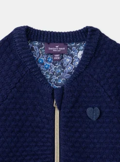 Sergent Major Pull, Gilet & Cardigan-Gilet en maille bleu
