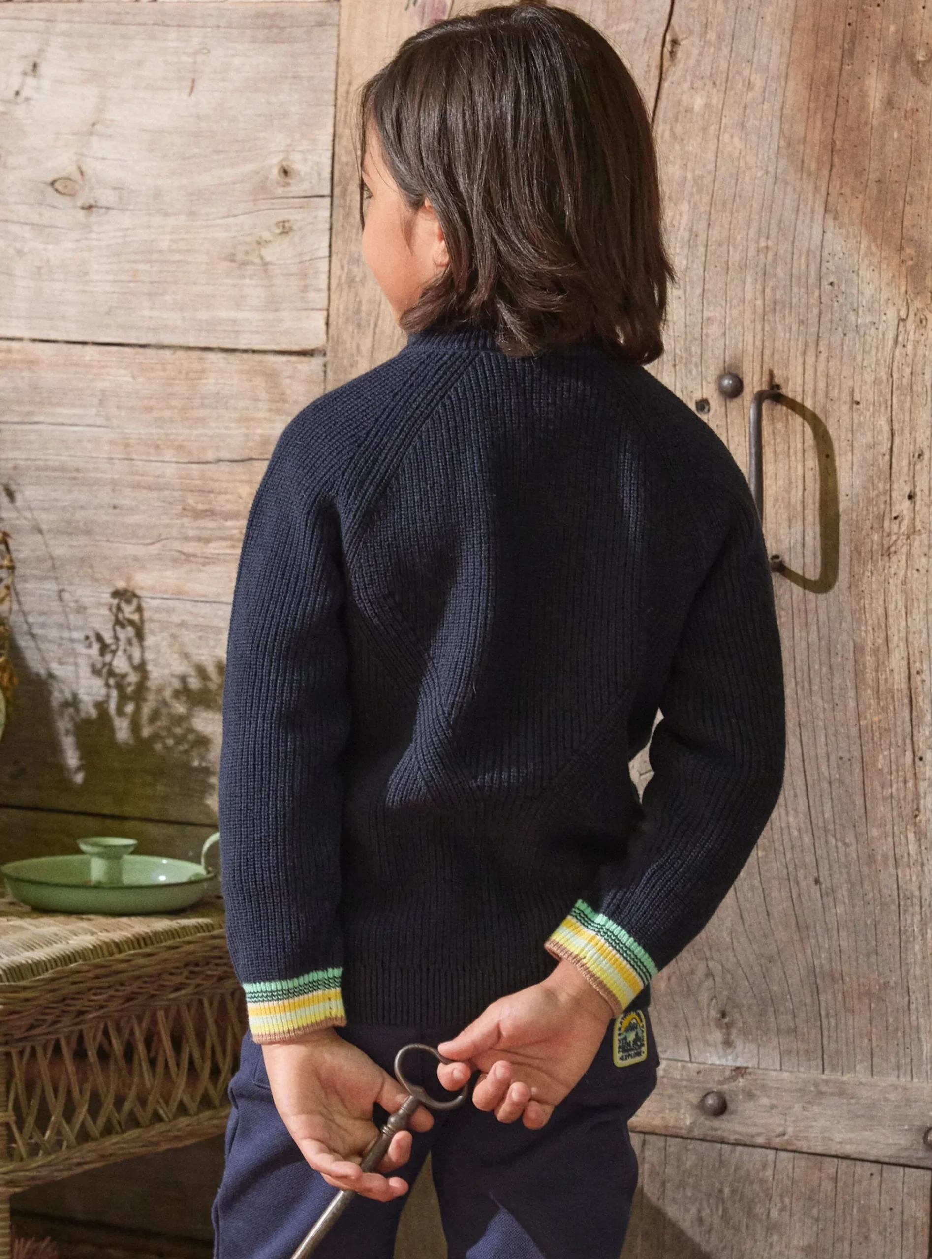 Sergent Major Pull, Gilet & Sweat-Gilet en maille bleu marine