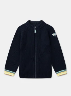 Sergent Major Pull, Gilet & Sweat-Gilet en maille bleu marine