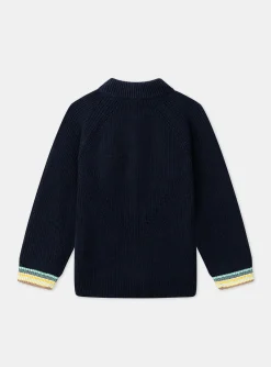 Sergent Major Pull, Gilet & Sweat-Gilet en maille bleu marine
