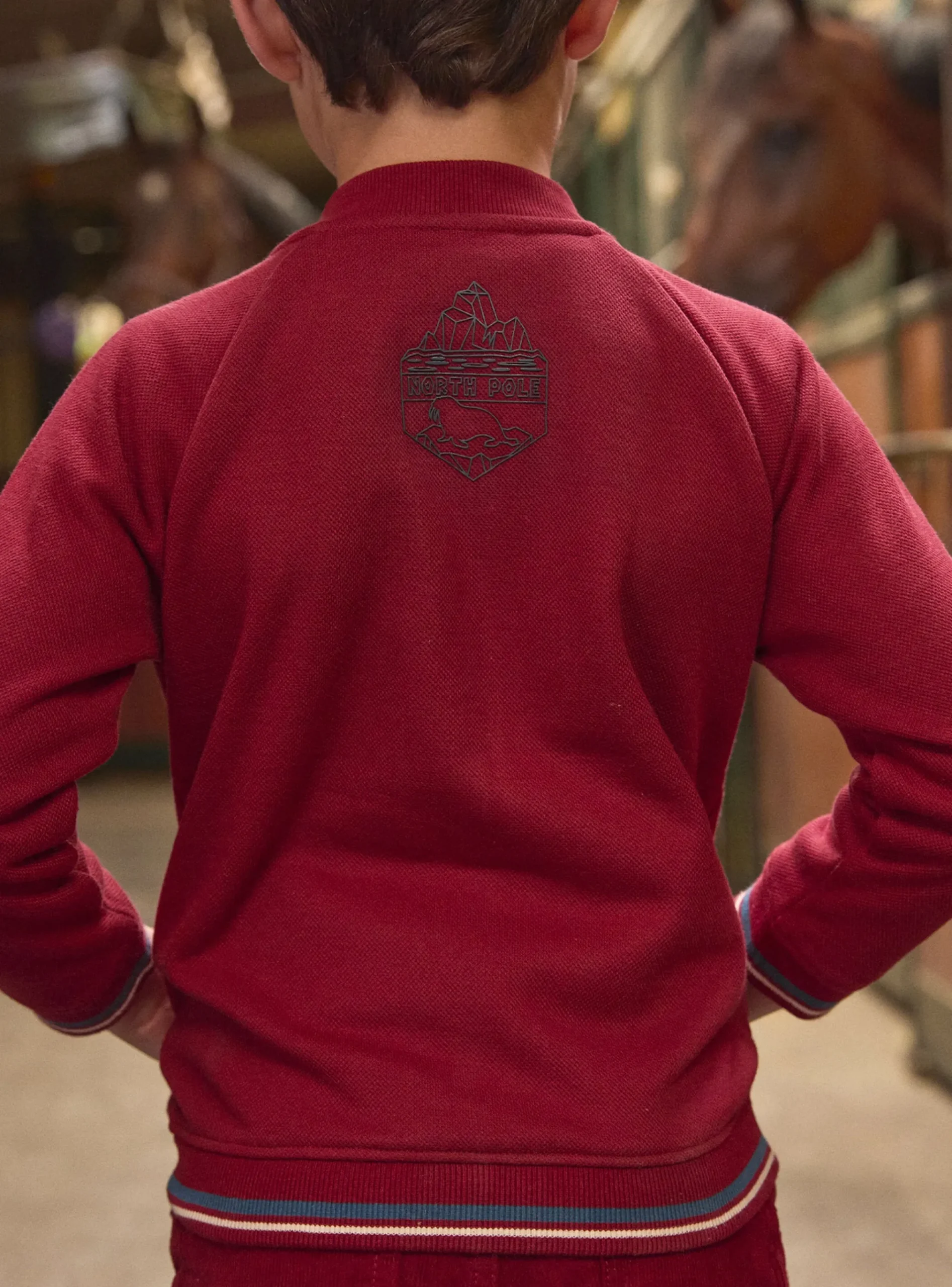 Sergent Major Pull, Gilet & Sweat-Gilet en maille piquée rouge