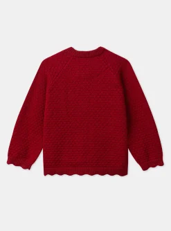 Sergent Major Pull, Gilet & Cardigan-Gilet en maille rouge