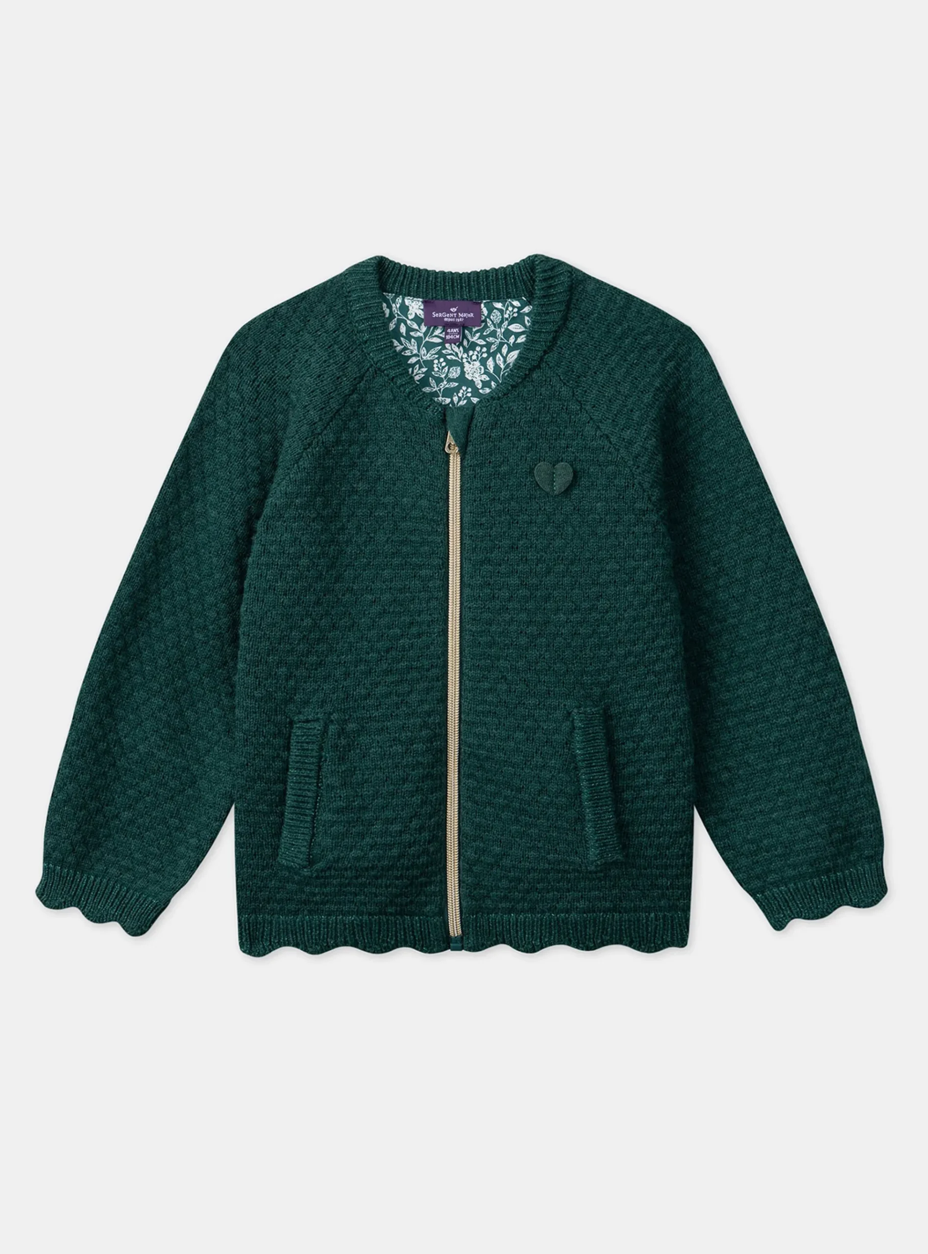 Sergent Major Pull, Gilet & Cardigan-Gilet en maille vert