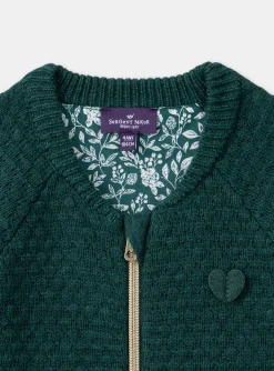 Sergent Major Pull, Gilet & Cardigan-Gilet en maille vert