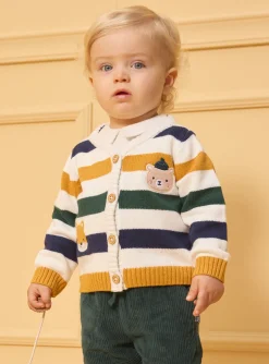 Sergent Major Pull, Gilet & Cardigan-Gilet rayé patchs animaux