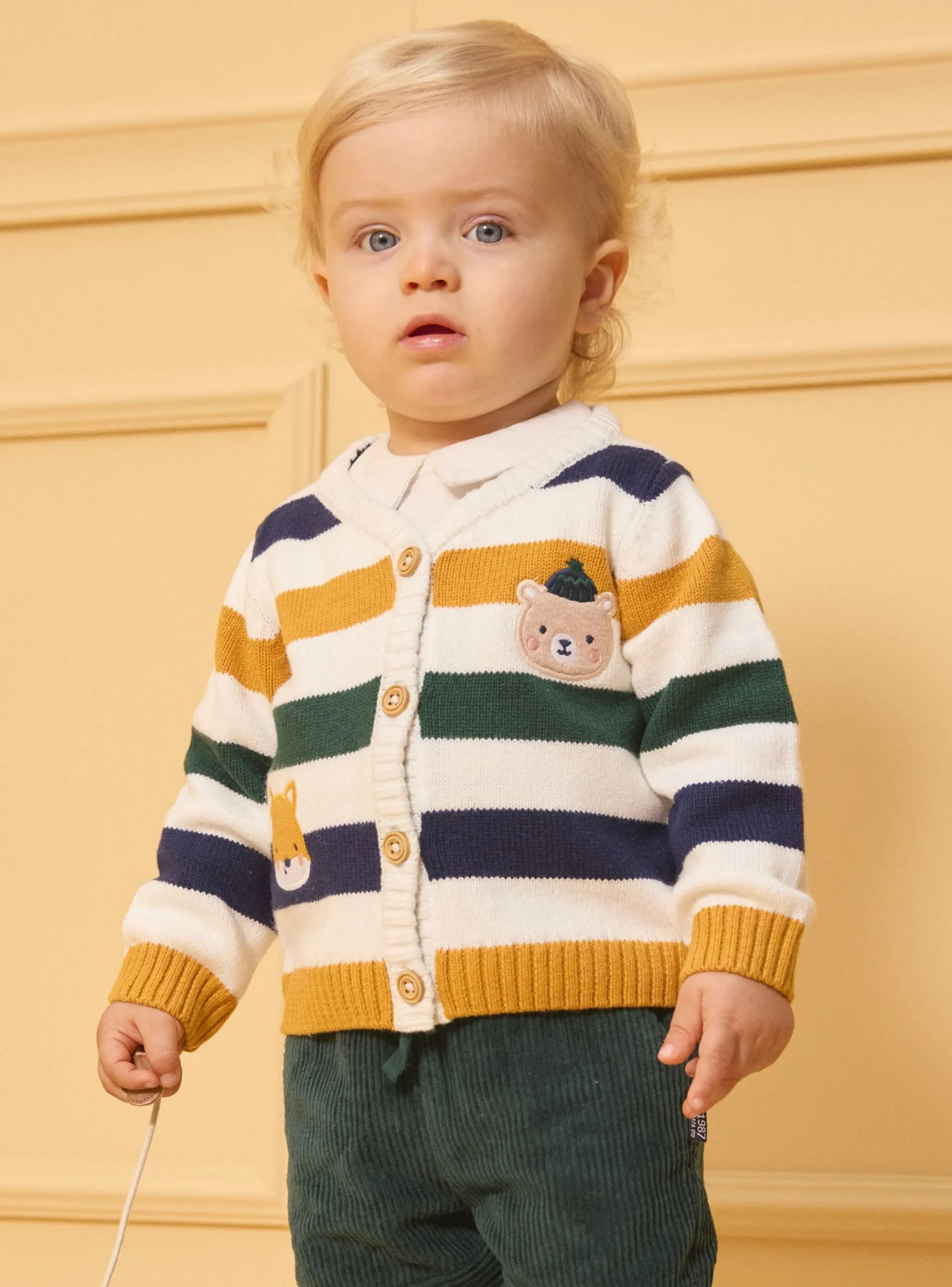 Sergent Major Pull, Gilet & Cardigan-Gilet rayé patchs animaux