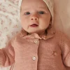 Sergent Major Veste & Cardigan-Gilet rose ancien en point mousse