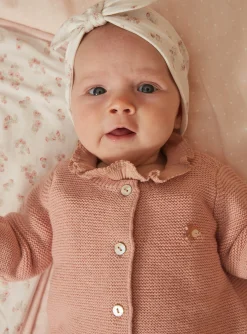 Sergent Major Veste & Cardigan-Gilet rose ancien en point mousse