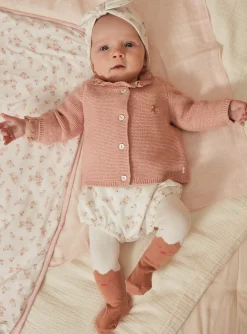 Sergent Major Veste & Cardigan-Gilet rose ancien en point mousse