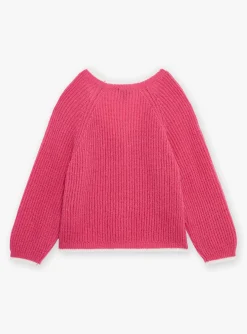 Sergent Major Pull, Gilet & Cardigan-Gilet rose p&eacute;tunia en tricot