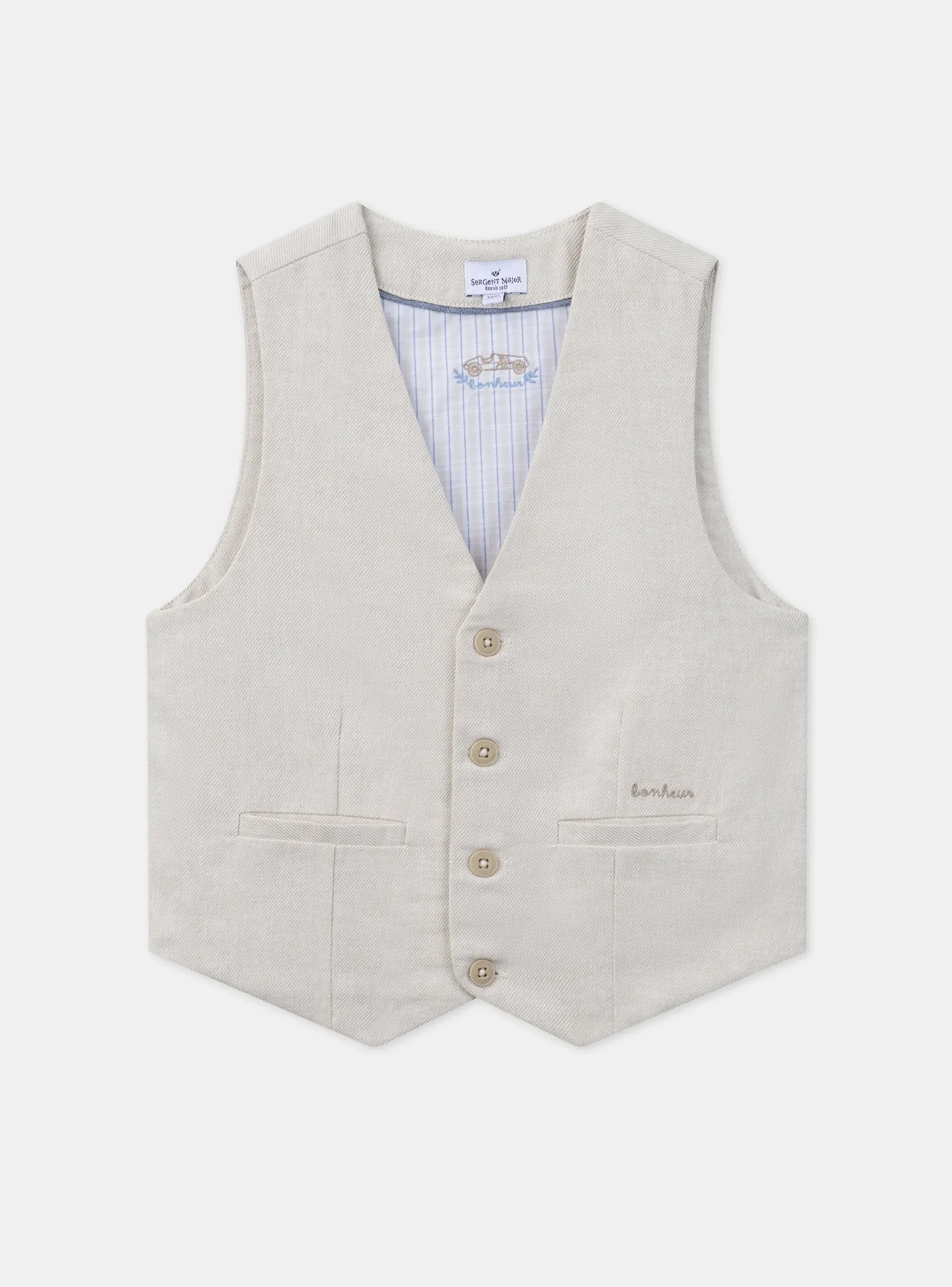 Sergent Major Manteau, Parka & Veste-Gilet Sans Manches Blanc