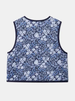 Sergent Major Pull, Gilet & Cardigan-Gilet sans manches bleu et blanc r&eacute;versible et matelass&eacute;