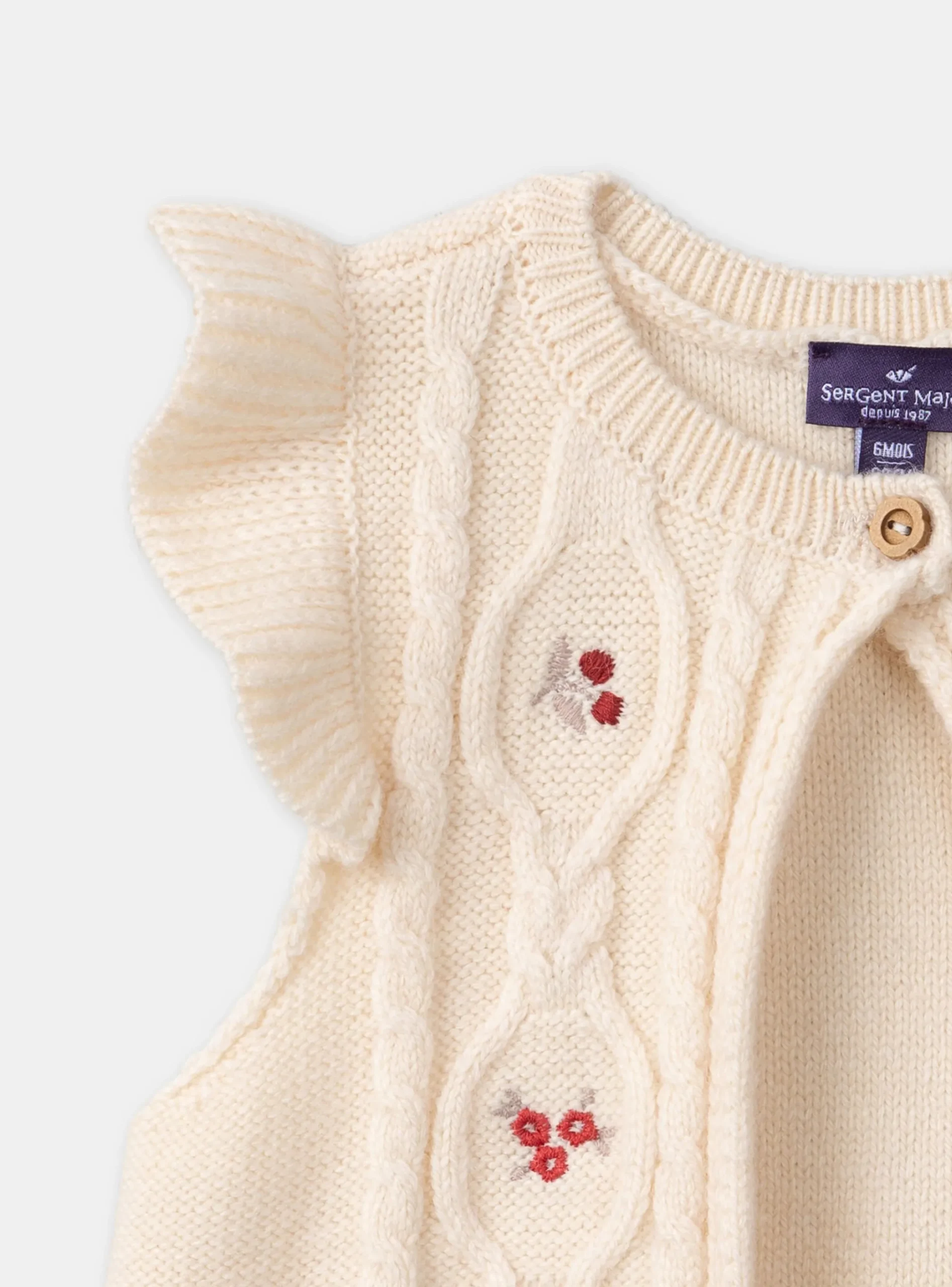 Sergent Major Pull, Gilet & Cardigan-Gilet sans manches brodé