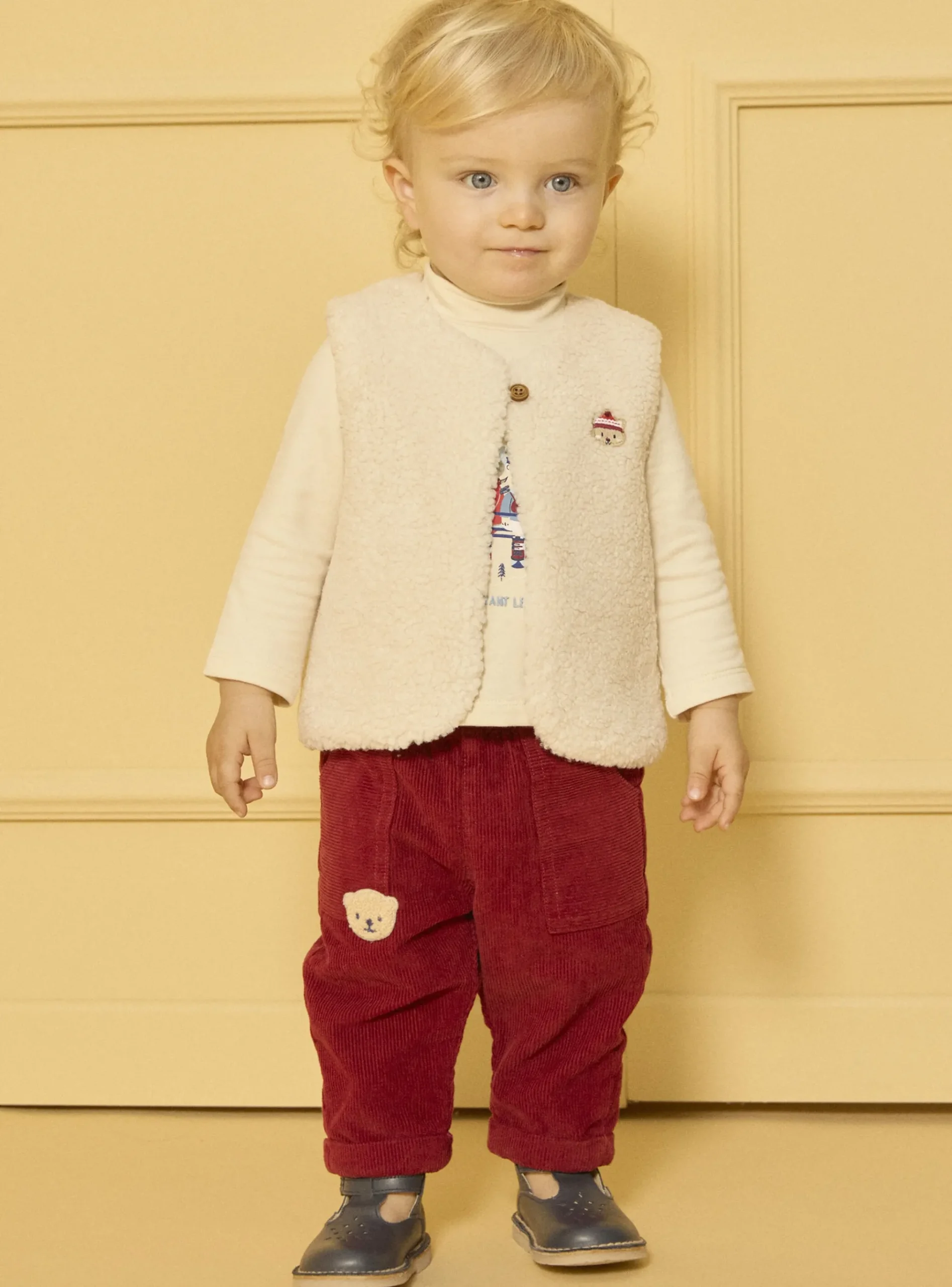 Sergent Major Pull, Gilet & Cardigan-Gilet sans manches en fourrure synthétique