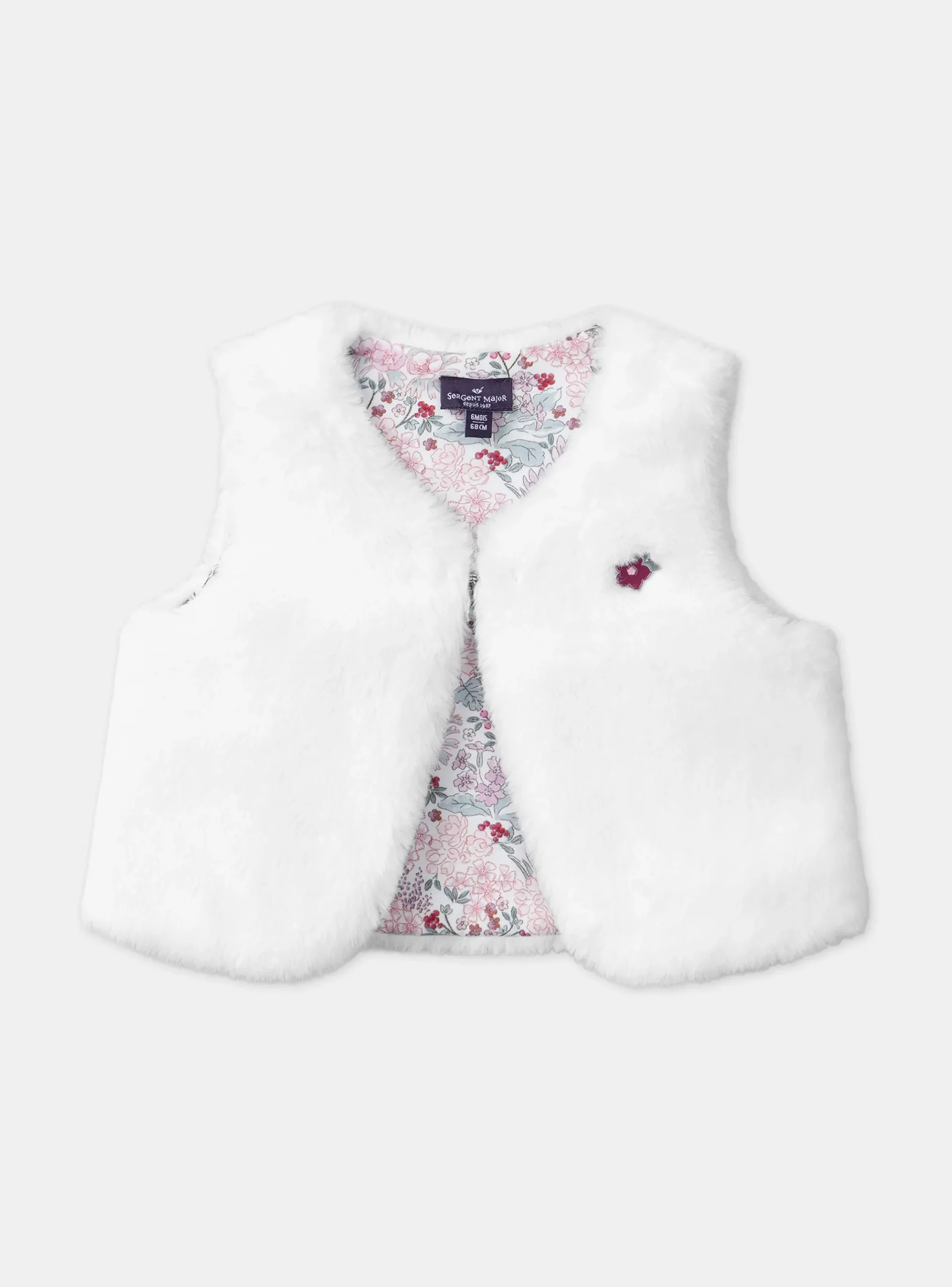 Sergent Major Pull, Gilet & Cardigan-GIlet sans manches en fourrure synthétique